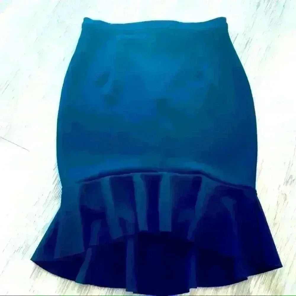 H&M Ruffle Black Bodycon Y2K Sexy Squirt Size 2